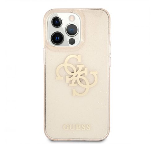 Guess TPU Big 4G Full Glitter Apple iPhone 13 Pro hátlap tok, arany