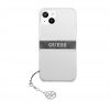 Guess PU/TPU Gray Stripe Apple iPhone 13 mini hátlap tok, átlátszó