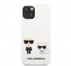 Karl Lagerfeld and Choupette Liquid szilikon hátlap tok Apple iPhone 13 mini, fehér