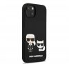 Karl Lagerfeld and Choupette Liquid szilikon hátlap tok Apple iPhone 13 mini, fekete