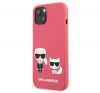 Karl Lagerfeld and Choupette Liquid szilikon hátlap tok Apple iPhone 13, piros