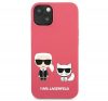 Karl Lagerfeld and Choupette Liquid szilikon hátlap tok Apple iPhone 13, piros