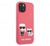 Karl Lagerfeld and Choupette Liquid szilikon hátlap tok Apple iPhone 13, piros