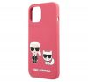 Karl Lagerfeld and Choupette Liquid szilikon hátlap tok Apple iPhone 13, piros