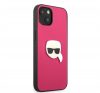 Karl Lagerfeld Head bőr hátlap tok Apple iPhone 13 mini, rózsaszín