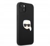 Karl Lagerfeld Head bőr hátlap tok Apple iPhone 13 mini, fekete