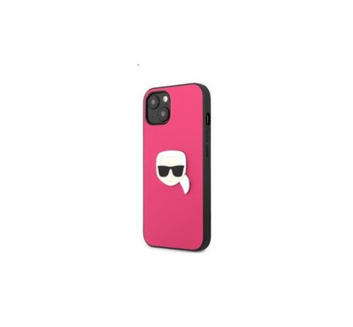 Karl Lagerfeld Head bőr hátlap tok Apple iPhone 13, rózsaszín