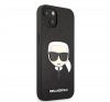 Karl Lagerfeld Head Saffiano bőr hátlap tok Apple iPhone 13 mini, fekete