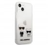 Karl Lagerfeld Karl and Choupette PC/TPU hátlap tok Apple iPhone 13, átlátszó