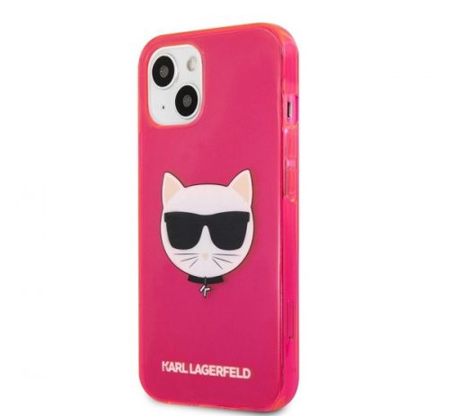 Karl Lagerfeld Choupette Head szilikon hátlap tok Apple iPhone 13 mini, rózsaszín