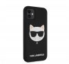 Karl Lagerfeld Choupette Head Silicone hátlap tok Apple iPhone 11, fekete