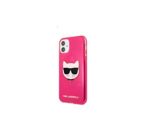 Karl Lagerfeld Choupette Head szilikon hátlap tok Apple iPhone 11, rózsaszín