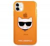 Karl Lagerfeld Choupette Head szilikon hátlap tok Apple iPhone 11, narancs