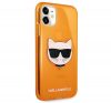 Karl Lagerfeld Choupette Head szilikon hátlap tok Apple iPhone 11, narancs