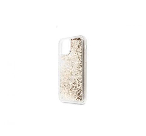 Guess Glitter Hearts Apple iPhone 11 Pro szilikon hátlap tok, arany