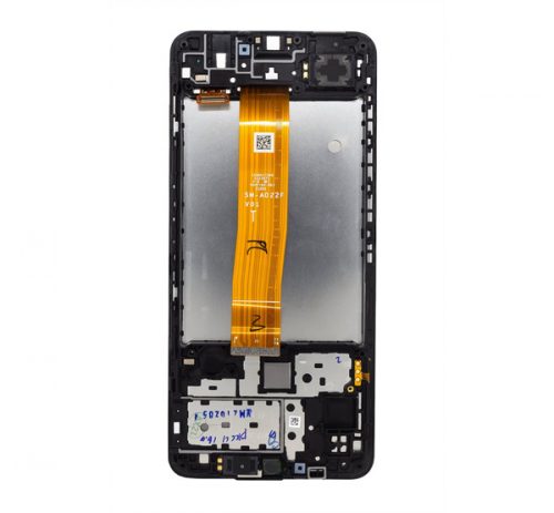 Samsung Galaxy M12 kompatibilis LCD modul kerettel, OEM jellegű, fekete