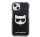 Karl Lagerfeld Choupette Head TPE szilikon hátlap tok Apple iPhone 13, fekete