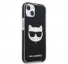 Karl Lagerfeld Choupette Head TPE szilikon hátlap tok Apple iPhone 13, fekete