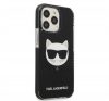 Karl Lagerfeld Choupette Head TPE szilikon hátlap tok Apple iPhone 13 Pro Max, fekete