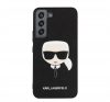 Karl Lagerfeld Head Saffiano bőr hátlap tok Samsung Galaxy S22+, fekete