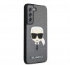 Karl Lagerfeld Head Saffiano bőr hátlap tok Samsung Galaxy S22+, ezüst