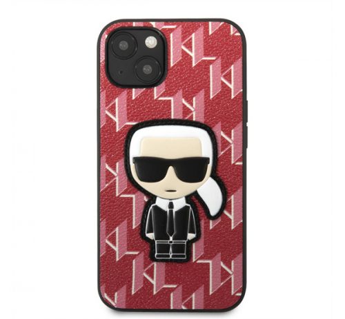 Karl Lagerfeld Monogram Ikonik hátlap tok Apple iPhone 13, piros