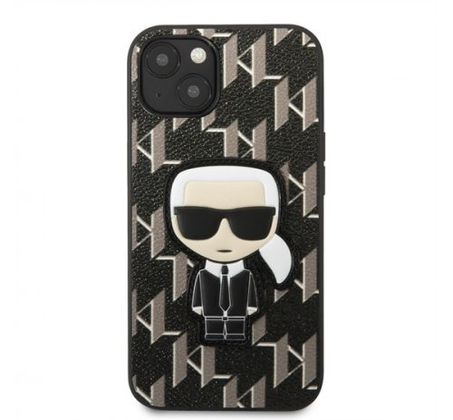 Karl Lagerfeld Monogram Ikonik hátlap tok Apple iPhone 13 mini, fekete