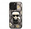 Karl Lagerfeld Ikonik Flower hátlap tok Apple iPhone 13 Pro, szürke