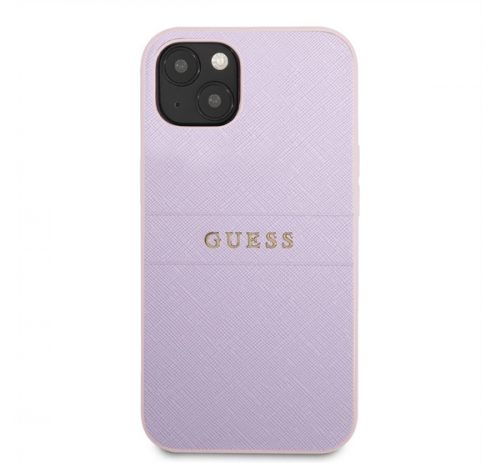 Guess PU Saffiano Apple iPhone 13 bőr hátlap tok, lila