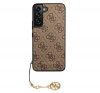 Guess 4G Charms Samsung Galaxy S22 hátlap tok, barna