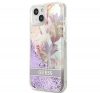 Guess Liquid Glitter Flower Apple iPhone 13 mini hátlap tok, lila