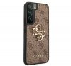 Guess PU 4G Metal Logo Samsung Galaxy S22 hátlap tok, barna