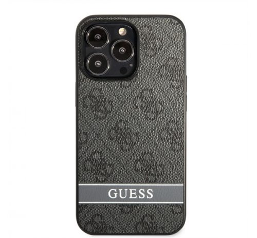 Guess 4G Stripe Apple iPhone 13 Pro szilikon hátlap tok, fekete