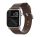 Nomad Leather Apple Watch 42/44/45/49mm bőr szíj, barna ezüst csattal