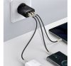 Baseus Compact gyorstöltő adapter 30W Type-C + 2XUSB, fekete