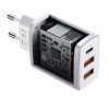 Baseus Compact gyorstöltő adapter 30W Type-C + 2XUSB, fehér