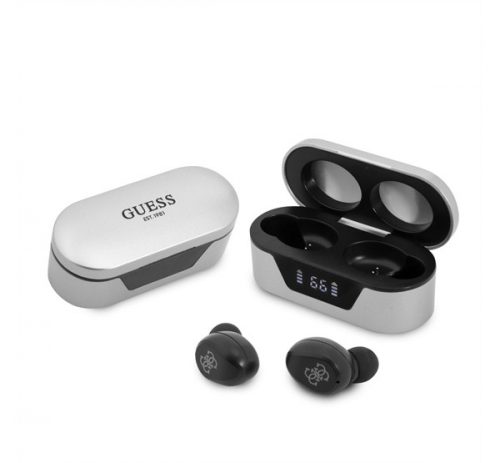 Guess 5H Classic Logo True Wireless bluetooth headset, ezüst