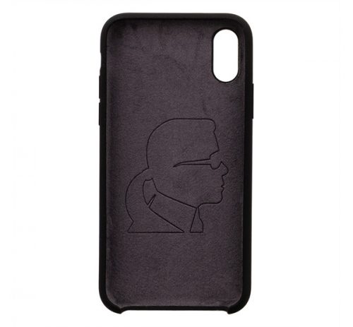 Karl Lagerfeld Full Body Iconic Cover szilikon hátlap tok Apple iPhone XS/X, fekete