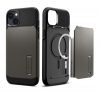 Spigen Slim Armor Mag Apple iPhone 14 tok, Gunmetal, szürke MagSafe, szürke