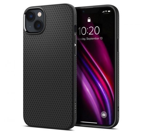 Spigen Liquid Air Apple iPhone 14 Matte Black tok, fekete