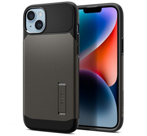 Spigen Slim Armor Mag Apple iPhone 14 Plus tok, Gunmetal, szürke MagSafe, szürke