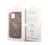 Guess PU 4G Metal Logo Apple iPhone 14 hátlap tok, barna