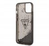 Guess Liquid Glitter Triangle Logo Apple iPhone 14 hátlap tok, fekete