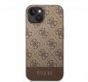 Guess 4G Stripe Apple iPhone 14 Plus szilikon hátlap tok, barna