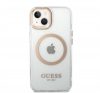 Guess Transparent MagSafe Apple iPhone 14 hátlap tok, arany