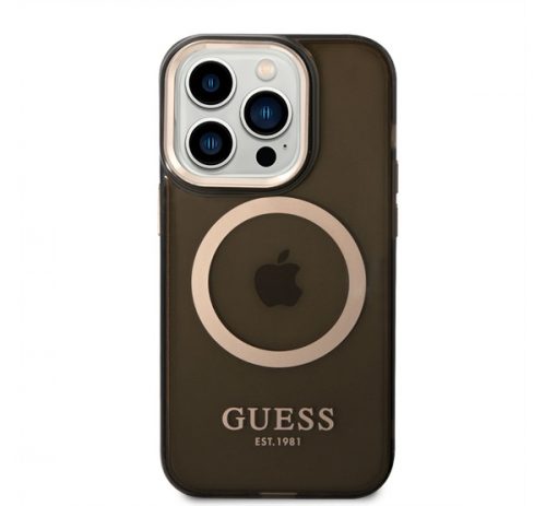 Guess Translucent MagSafe Apple iPhone 14 Pro Max hátlap tok, fekete