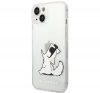 Karl Lagerfeld Choupette Eat hátlap tok Apple iPhone 14, átlátszó