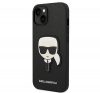 Karl Lagerfeld Head Saffiano bőr hátlap tok Apple iPhone 14, fekete