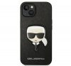 Karl Lagerfeld Head Saffiano bőr hátlap tok Apple iPhone 14, fekete