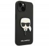 Karl Lagerfeld Head Saffiano bőr hátlap tok Apple iPhone 14, fekete